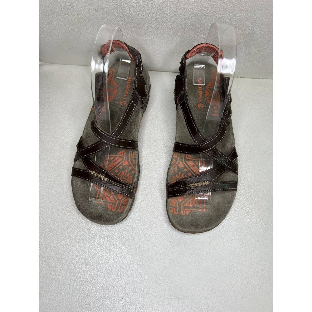 Merrell Women's Leather Sandspur Rose Outdoor Athletic Sandals Brown Size 5